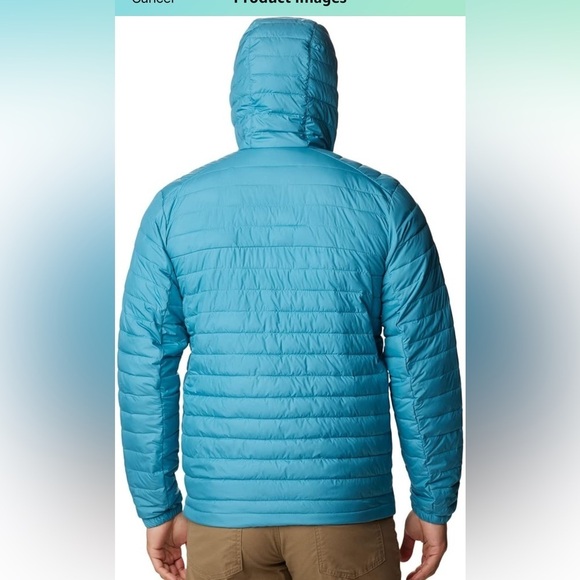 Columbia Men's Silver Falls Down Hooded Jacket Teal. size XXL PreLoved - Picture 3 of 9